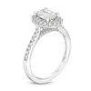 Thumbnail Image 3 of Celebration Infinite™ 1-1/2 CT. T.W. Certified Oval Diamond Frame Engagement Ring in 14K White Gold (I/SI2)