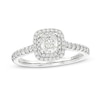 Thumbnail Image 0 of Celebration Infinite™ 1 CT. T.W. Certified Cushion-Cut Diamond Frame Engagement Ring in 14K White Gold (I/SI2)
