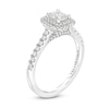 Thumbnail Image 1 of Celebration Infinite™ 1 CT. T.W. Certified Cushion-Cut Diamond Frame Engagement Ring in 14K White Gold (I/SI2)