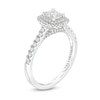 Thumbnail Image 2 of Celebration Infinite™ 1 CT. T.W. Certified Cushion-Cut Diamond Frame Engagement Ring in 14K White Gold (I/SI2)