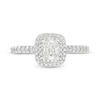 Thumbnail Image 2 of Celebration Infinite™ 1 CT. T.W. Certified Cushion-Cut Diamond Frame Engagement Ring in 14K White Gold (I/SI2)