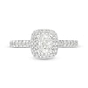 Thumbnail Image 3 of Celebration Infinite™ 1 CT. T.W. Certified Cushion-Cut Diamond Frame Engagement Ring in 14K White Gold (I/SI2)