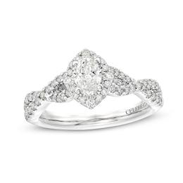 Celebration Infinite™ 1 CT. T.W. Certified Oval Diamond Frame Engagement Ring in 14K White Gold (I/SI2)