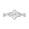 Thumbnail Image 4 of Celebration Infinite™ 1 CT. T.W. Certified Oval Diamond Frame Engagement Ring in 14K White Gold (I/SI2)