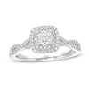 Thumbnail Image 0 of Celebration Infinite™ 3/4 CT. T.W. Certified Diamond Double Frame Engagement Ring in 14K White Gold (I/SI2)