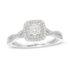 Thumbnail Image 1 of Celebration Infinite™ 3/4 CT. T.W. Certified Diamond Double Frame Engagement Ring in 14K White Gold (I/SI2)