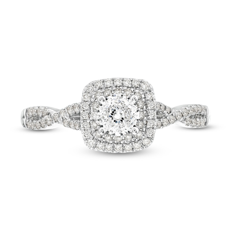 Celebration Infinite™ 3/4 CT. T.W. Certified Diamond Double Frame Engagement Ring in 14K White Gold (I/SI2)