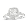 Thumbnail Image 0 of Celebration Infinite™ 1-5/8 CT. T.W. Certified Cushion-Cut Diamond Frame Engagement Ring in 14K White Gold (I/SI2)