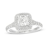 Thumbnail Image 1 of Celebration Infinite™ 1-5/8 CT. T.W. Certified Cushion-Cut Diamond Frame Engagement Ring in 14K White Gold (I/SI2)