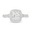 Thumbnail Image 4 of Celebration Infinite™ 1-5/8 CT. T.W. Certified Cushion-Cut Diamond Frame Engagement Ring in 14K White Gold (I/SI2)