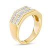 Thumbnail Image 2 of 1-1/2 CT. T.W. Diamond Double Row Wedding Band in 10K Gold