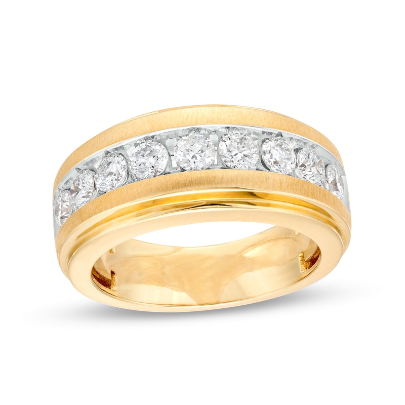 Main Image 1 of 1-1/2 CT. T.W. Diamond Nine Stone Wedding Band in 10K Gold