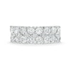 Thumbnail Image 4 of 3 CT. T.W. Diamond Double Row Wedding Band in 10K White Gold