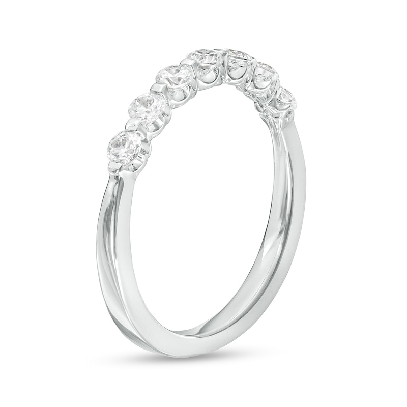 Main Image 3 of 1/2 CT. T.W. Diamond Seven Stone Anniversary Band in 14K White Gold