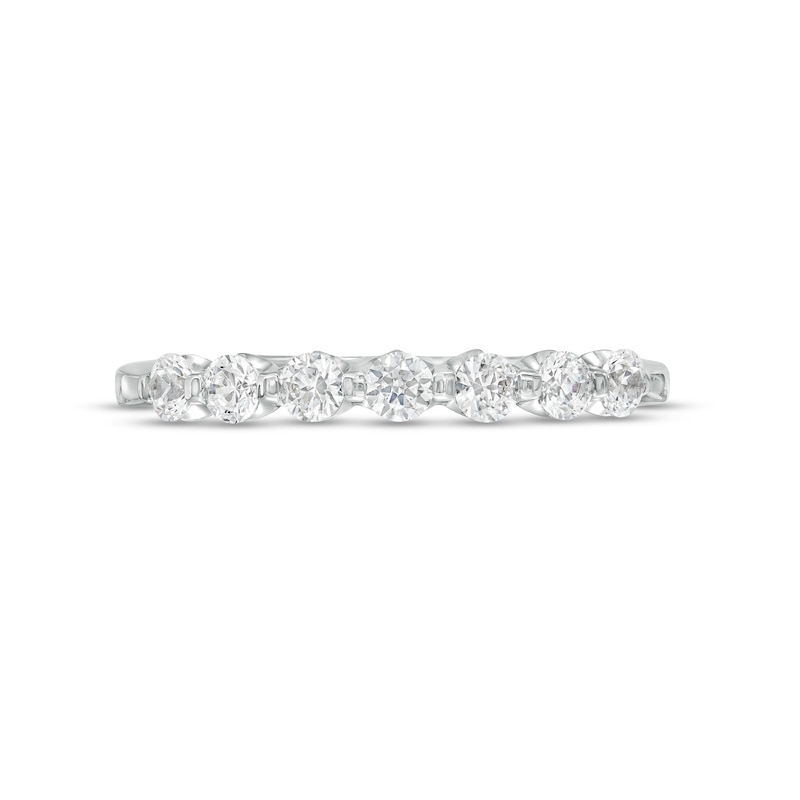 Main Image 4 of 1/2 CT. T.W. Diamond Seven Stone Anniversary Band in 14K White Gold