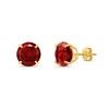 Thumbnail Image 1 of 9.0mm Lab-Created Ruby Solitaire Stud Earrings in 14K Gold