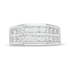 Thumbnail Image 3 of 1-1/2 CT. T.W. Diamond Double Row Wedding Band in 10K White Gold