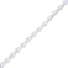 Thumbnail Image 1 of Pear-Shaped Lab-Created Opal Sideways Line Bracelet in Sterling Silver - 7.25"