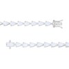 Thumbnail Image 3 of Pear-Shaped Lab-Created Opal Sideways Line Bracelet in Sterling Silver - 7.25"
