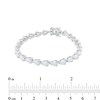 Thumbnail Image 4 of Pear-Shaped Lab-Created Opal Sideways Line Bracelet in Sterling Silver - 7.25"