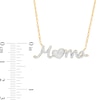 Thumbnail Image 3 of 1/6 CT. T.W. Diamond "Mama" Heart Necklace in 10K Gold