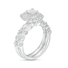 Thumbnail Image 3 of 1-3/8 CT. T.W. Certified Princess-Cut Diamond Double Frame Bridal Set in 14K White Gold (I/I1)