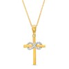 Thumbnail Image 1 of 1/20 CT. T.W. Diamond Infinity Cross Pendant in 10K Gold