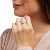 Thumbnail Image 2 of 1/8 CT. T.W. Heart-Shaped Multi-Diamond Frame Promise Ring in Sterling Silver