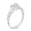 Thumbnail Image 3 of 1/8 CT. T.W. Heart-Shaped Multi-Diamond Frame Promise Ring in Sterling Silver