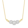 Thumbnail Image 0 of 1/4 CT. T.W. Diamond Frame Infinity Loop Trio Necklace in 10K Gold