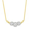 Thumbnail Image 1 of 1/4 CT. T.W. Diamond Frame Infinity Loop Trio Necklace in 10K Gold
