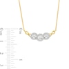 Thumbnail Image 2 of 1/4 CT. T.W. Diamond Frame Infinity Loop Trio Necklace in 10K Gold