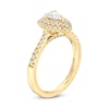 Thumbnail Image 2 of Celebration Infinite™ 1 CT. T.W. Certified Pear-Shaped Diamond Double Frame Engagement Ring in 14K Gold (I/SI2)