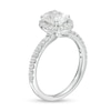 Thumbnail Image 3 of 1-1/2 CT. T.W. Certified Oval Lab-Grown Diamond Frame Engagement Ring in 14K White Gold (F/VS2)