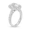Thumbnail Image 2 of 4 CT. T.W. Certified Oval Lab-Created Diamond Frame Engagement Ring in 14K White Gold (F/VS2)