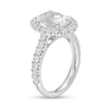 Thumbnail Image 3 of 4 CT. T.W. Certified Oval Lab-Grown Diamond Frame Engagement Ring in 14K White Gold (F/VS2)