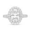 Thumbnail Image 3 of 4 CT. T.W. Certified Oval Lab-Created Diamond Frame Engagement Ring in 14K White Gold (F/VS2)