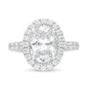 Thumbnail Image 4 of 4 CT. T.W. Certified Oval Lab-Grown Diamond Frame Engagement Ring in 14K White Gold (F/VS2)