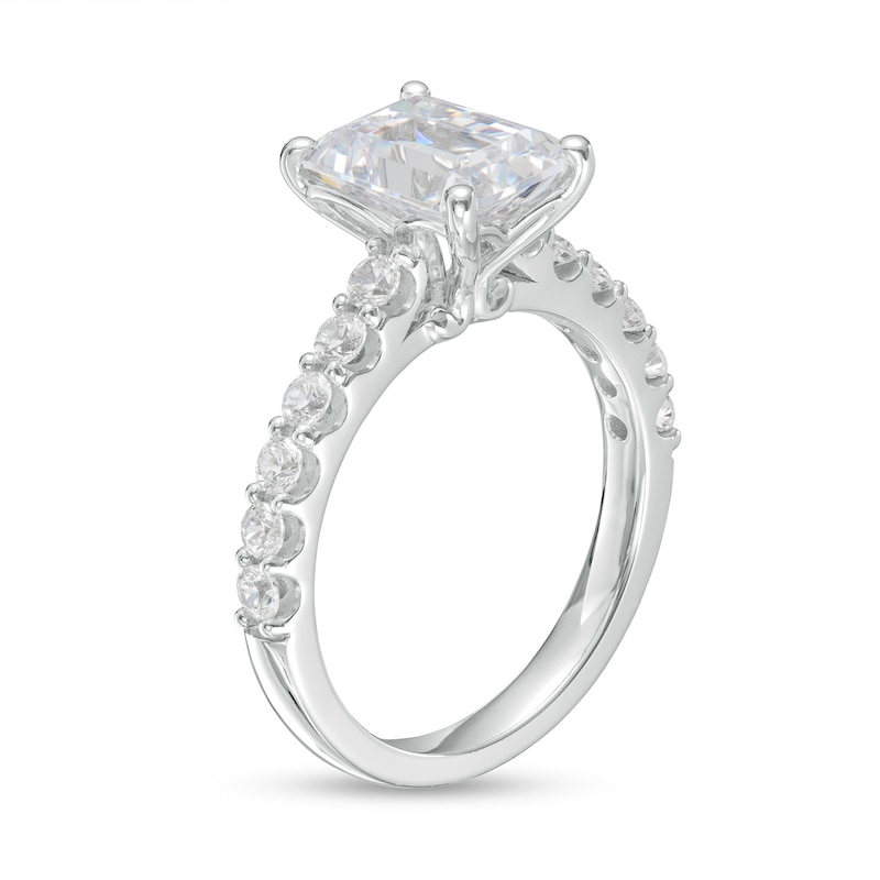 Main Image 3 of 2-1/2 CT. T.W. Certified Emerald-Cut Lab-Grown Diamond Engagement Ring in 14K White Gold (F/VS2)