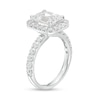 Thumbnail Image 3 of 4 CT. T.W. Certified Emerald-Cut Lab-Grown Diamond Frame Engagement Ring in 14K White Gold (F/VS2)