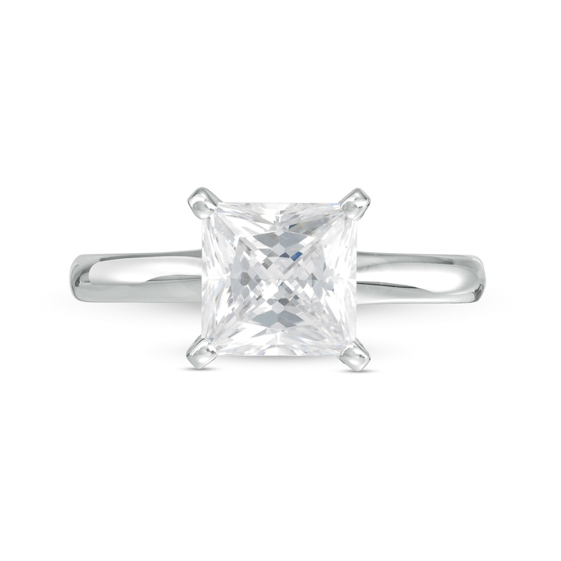 2 CT. Certified Princess-Cut Lab-Created Diamond Solitaire Engagement Ring in 14K White Gold (F/VS2)