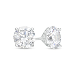 3 CT. T.W. Certified Lab-Created Diamond Solitaire Stud Earrings in 14K White Gold (F/SI2)