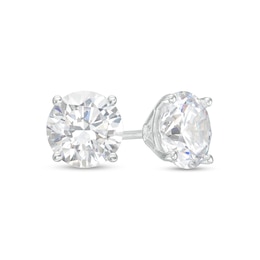 3 CT. T.W. Certified Lab-Grown Diamond Solitaire Stud Earrings in 14K White Gold (F/SI2)