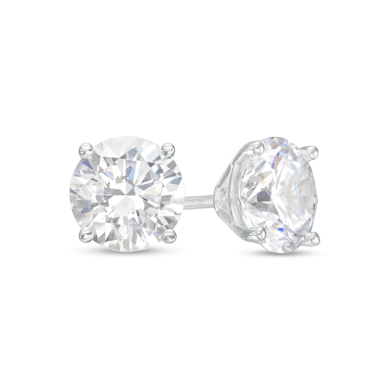 Main Image 1 of 3 CT. T.W. Certified Lab-Grown Diamond Solitaire Stud Earrings in 14K White Gold (F/SI2)