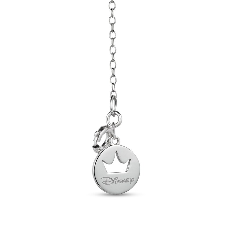 Enchanted Disney Mulan Rhodolite Garnet and 1/6 CT. T.W. Diamond Pendant in Sterling Silver and 10K Rose Gold Plate
