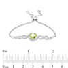 Thumbnail Image 5 of Peridot and White Lab-Created Sapphire Frame Loose Infinity Pendant, Bracelet and Stud Earrings Set in Sterling Silver