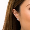 Thumbnail Image 2 of 1-1/2 CT. T.W. Certified Princess-Cut Lab-Grown Diamond Solitaire Stud Earrings in 14K White Gold (F/SI2)