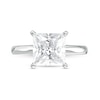 Thumbnail Image 3 of 3 CT. Certified Princess-Cut Lab-Created Diamond Solitaire Engagement Ring in 14K White Gold (F/VS2)