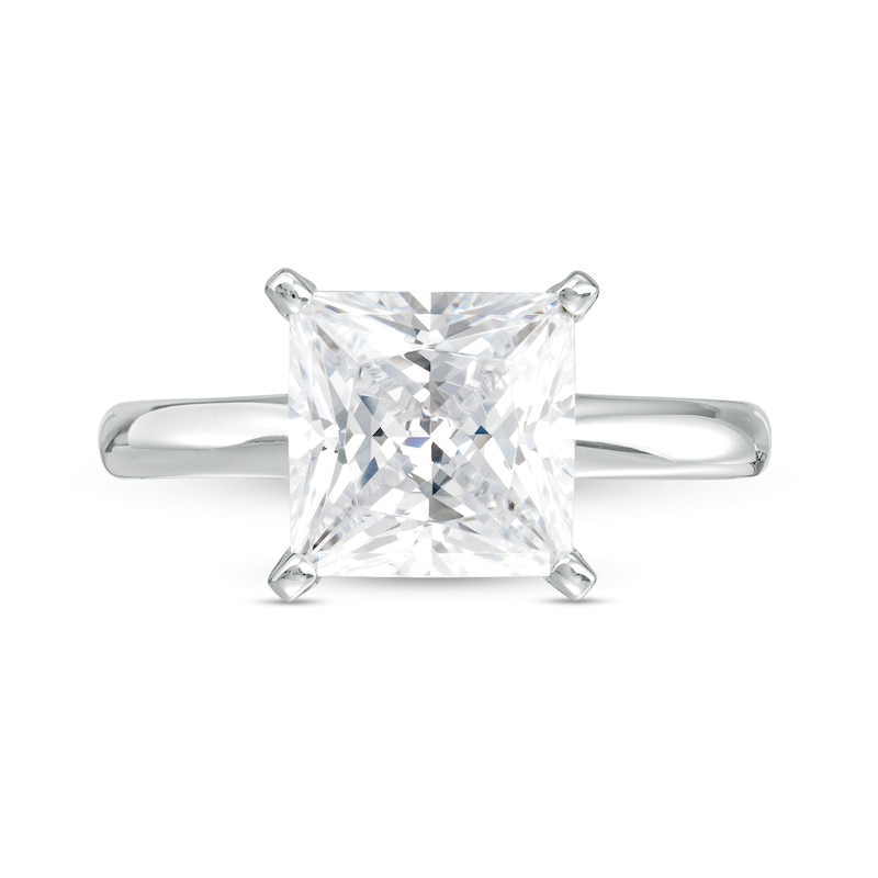 3 CT. Certified Princess-Cut Lab-Created Diamond Solitaire Engagement Ring in 14K White Gold (F/VS2)
