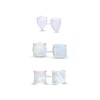 Thumbnail Image 1 of Multi-Shaped Lab-Created Opal Stud Earrings Set in Sterling Silver